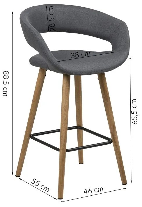 Barová stolička Gracja II sivá