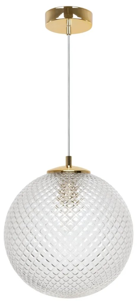 Závesne svietidlo Cannes, 1x číre sklenené tienidlo (fi 25 cm), G