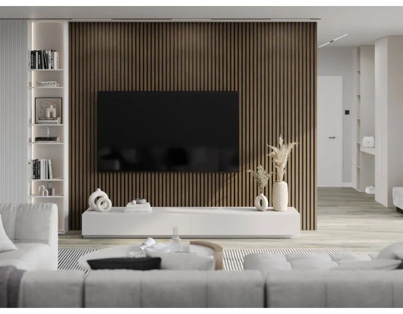 Mexen Lam-B, akustické stenové lamely 275 × 30 cm, HDF doska 4 mm, technická dyha, orech kakaový, S100-275307-3015-018