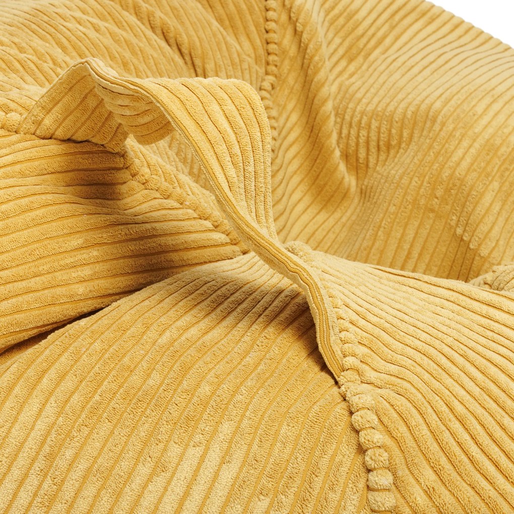 Sedací vak Nela s penovou výplňou – hrubý menčester | MOOD Farba MOOD: Zelený