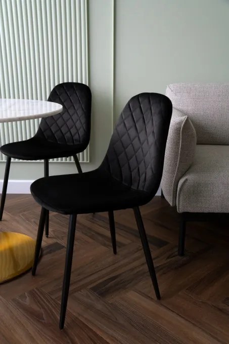 Jedálenská stolička ORLANDO zamatová, čierna