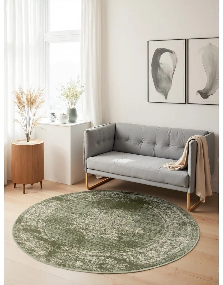 Zelený okrúhly koberec ø 160 cm Gloria Lydia – Hanse Home