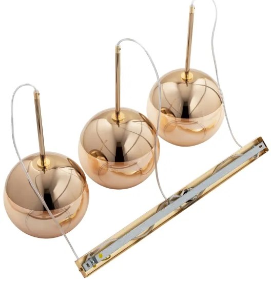 Luster na lanku VOLDA 3xE27/60W/230V mosadz