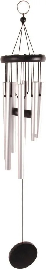 Závesná zvonkohra v striebornej farbe Esschert Design, výška 56,5 cm