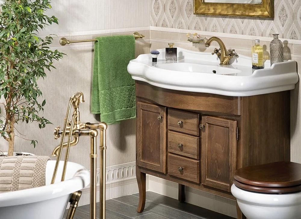 Sapho Sapho, RETRO umývadlová skrinka 89x80x48cm, buk, 1620