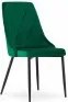 Set 2 stoličiek IMOLA - tmavozelený zamat / čierne nohy