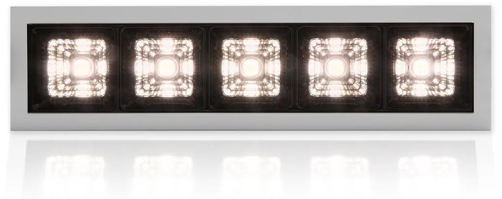 LED2 Zápustné bodové LED osvetlenie TECO, 15W, denná biela, hranaté, čierne