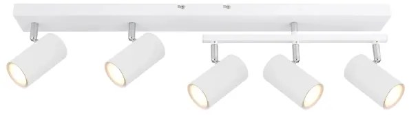 Globo 57911-5W - Bodové svietidlo ROBBY 5xGU10/35W/230V biela