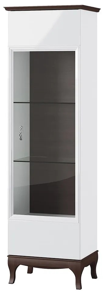 Vitrína Massimo 11 62 cm pravá biela/mocca