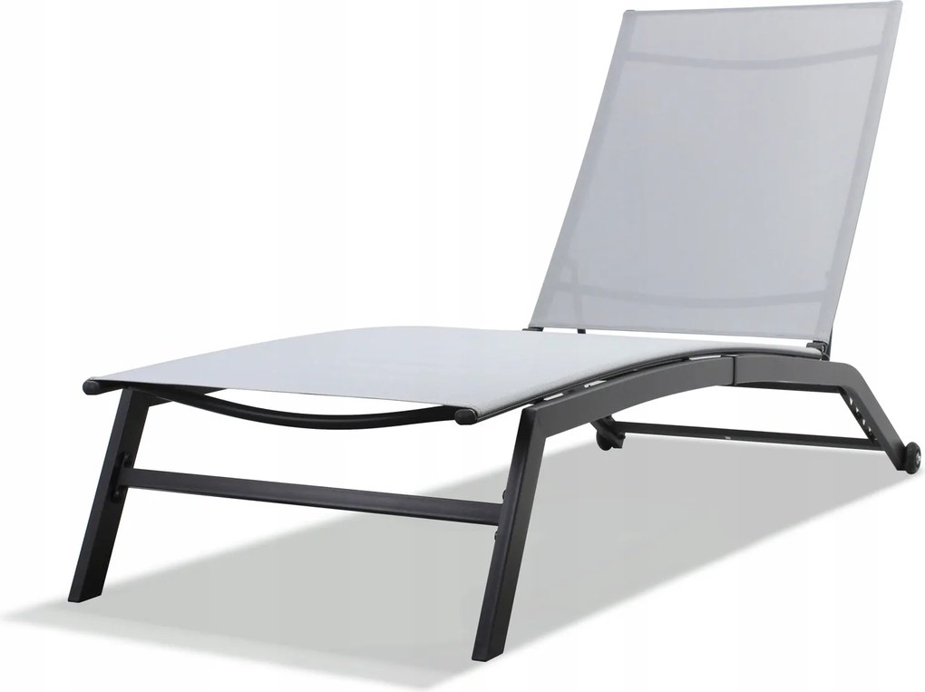 CH Záhradné polohovateľné lehátko Vega - sivá