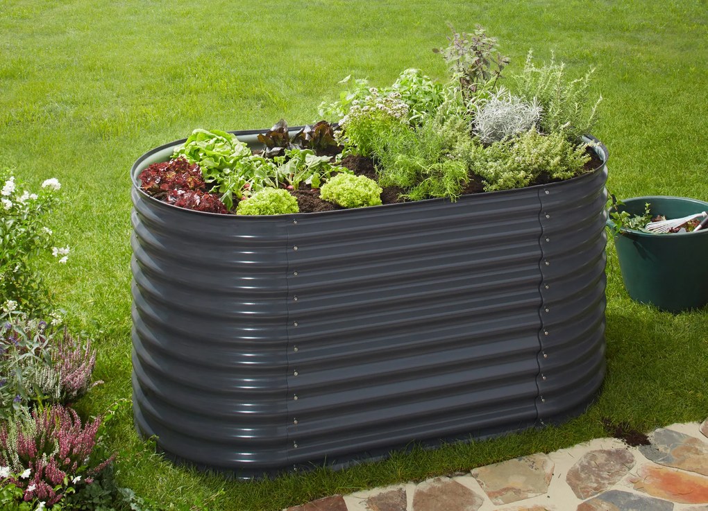 Vyvýšený záhradný záhon BestBerg VZO-XLA / 160 x 80 x 82 cm / šedá