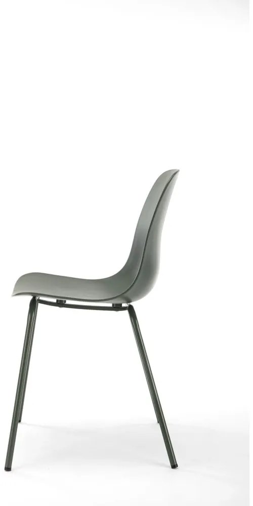 Zelená plastová jedálenská stolička Whitby – Unique Furniture