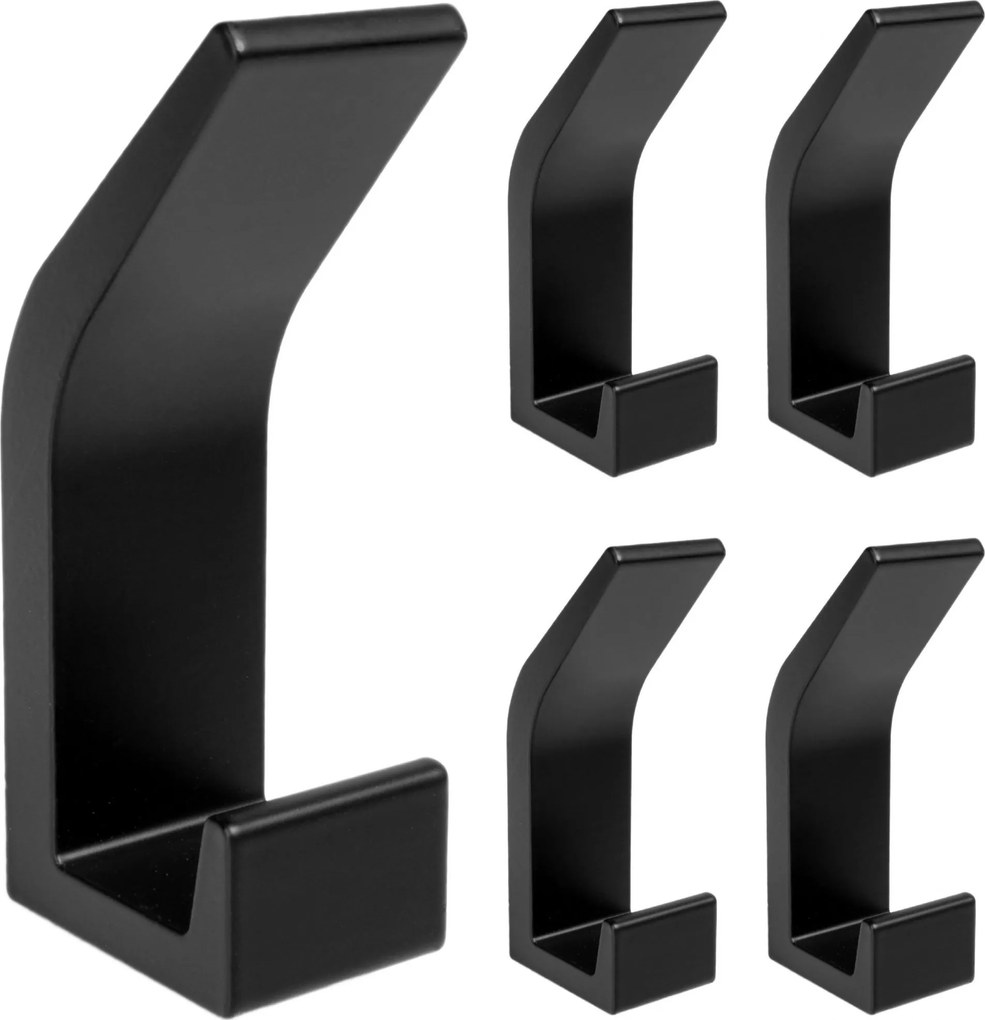 Súprava 5 čiernych háčikov Omnos