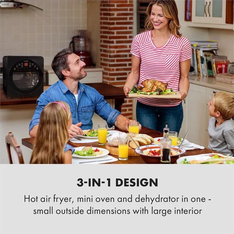 Klarstein AeroVital easy touch, teplovzdušná fritéza, 1700 W, 14 l, 16 programov, čierna