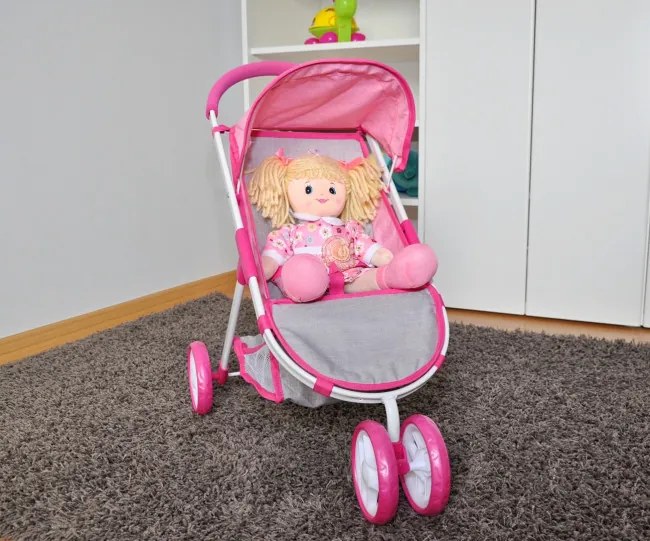 Kočík pre bábiky Susie Prestige ružový