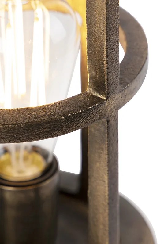 Stolná lampa v štýle art deco bronzová 41 cm - Kevie