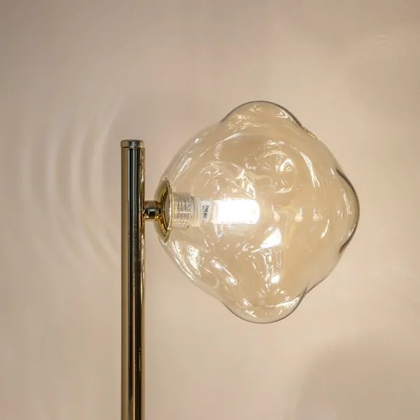 Brilagi - Stojacia lampa VULCANO 3xG9/8W/230V zlatá/dymová béžová