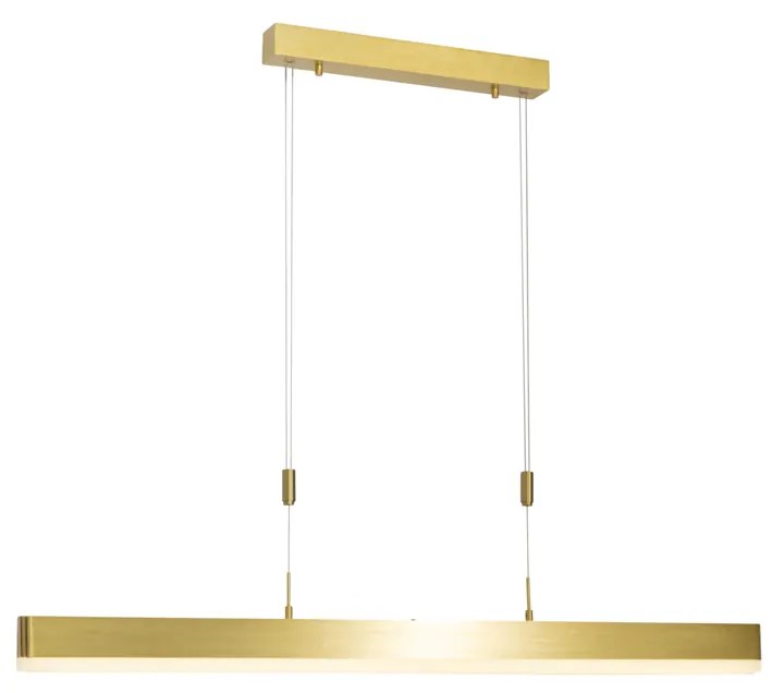 Nastaviteľná závesná lampa zlatá vrátane LED - Lamba