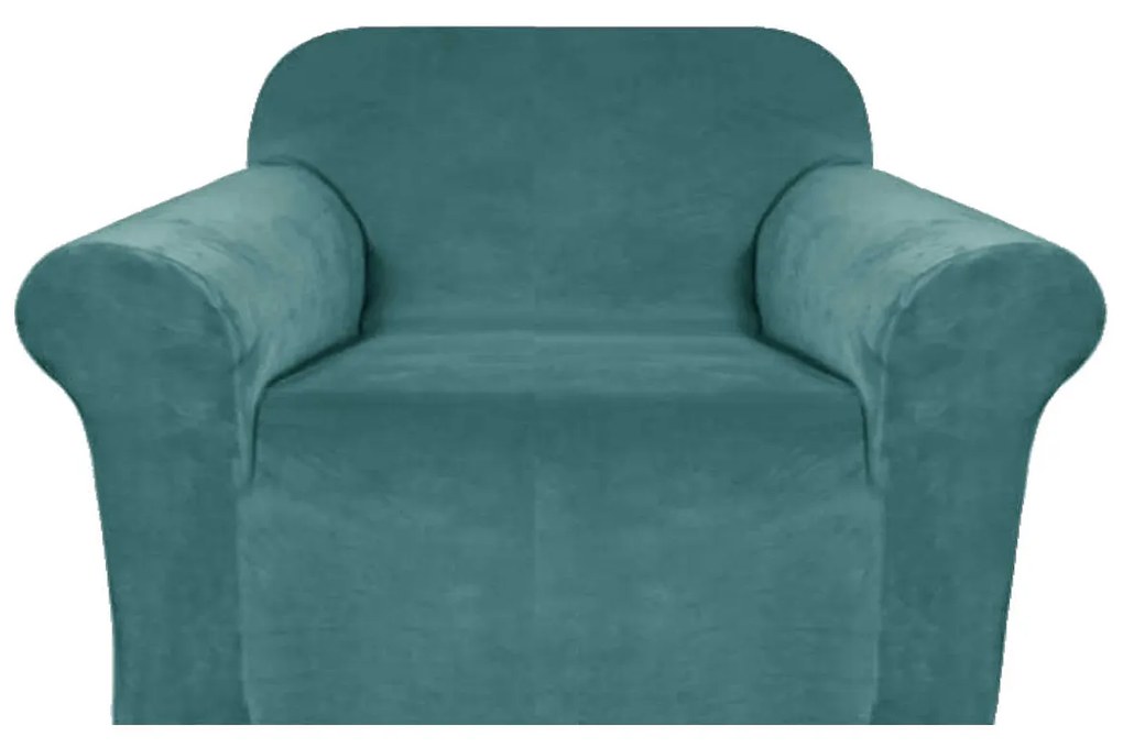 Napínací poťah na kreslo VELTO Farba: Modrosivá