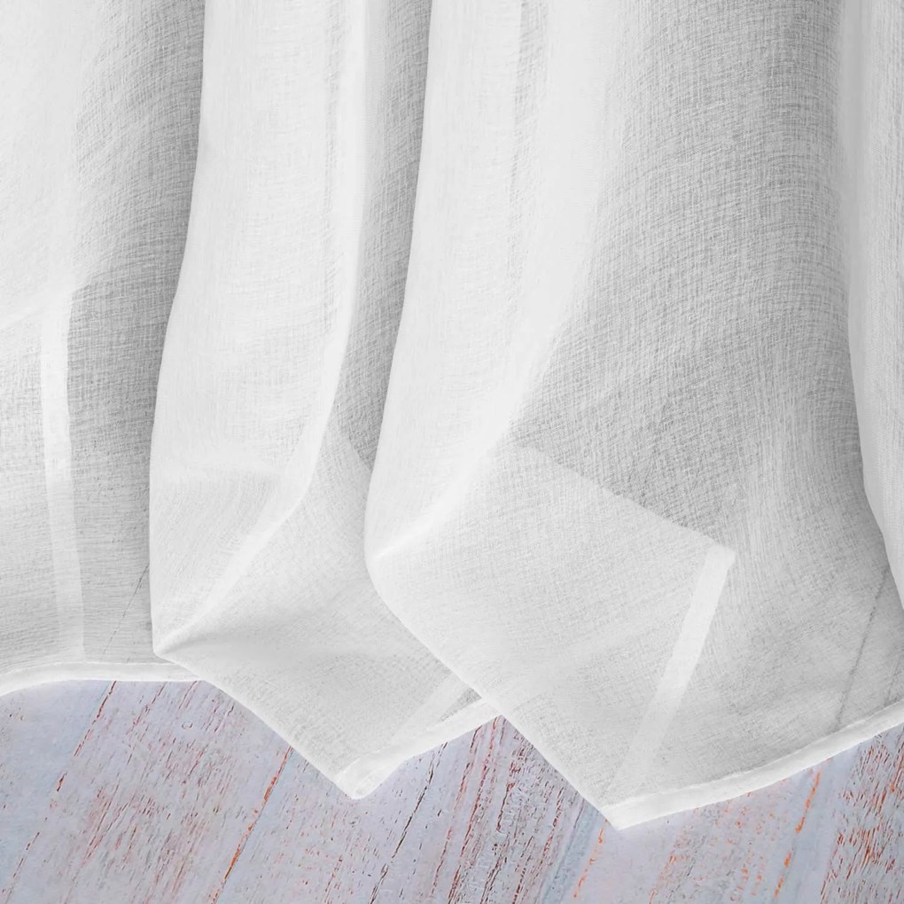 Záclona na riasiacej páske BOHO biela Rozmer: 300x270 cm
