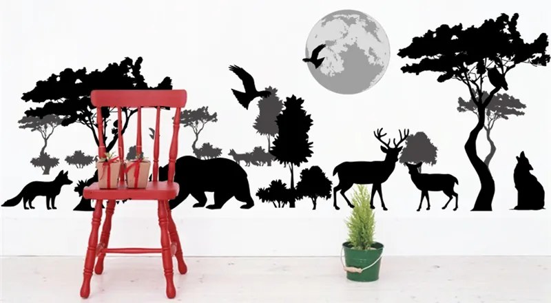 Veselá Stena Samolepka Zoo v noci
