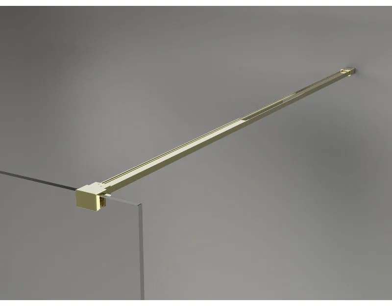 Mexen Kioto-X, sprchová zástena 110 x 200 cm, 10mm sklo námraza, zlatý lesklý profil, 800-110-101-50-30-X