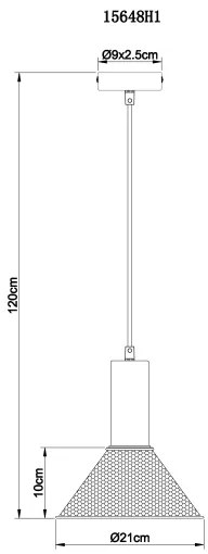Globo 15648H1 - Luster na lanku JEDD 1xE27/60W/230V čierna