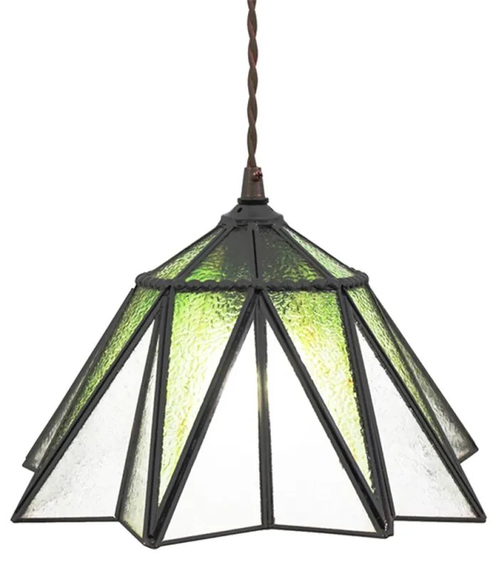 Závesná tiffany lampa OCTAGON Ø31