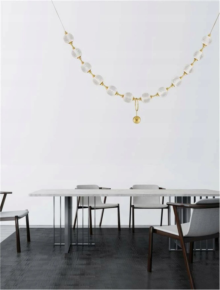 Nova Luce závesné svietidlo Brillante zlatý hliník a akryl Led 50.4W 230V 32