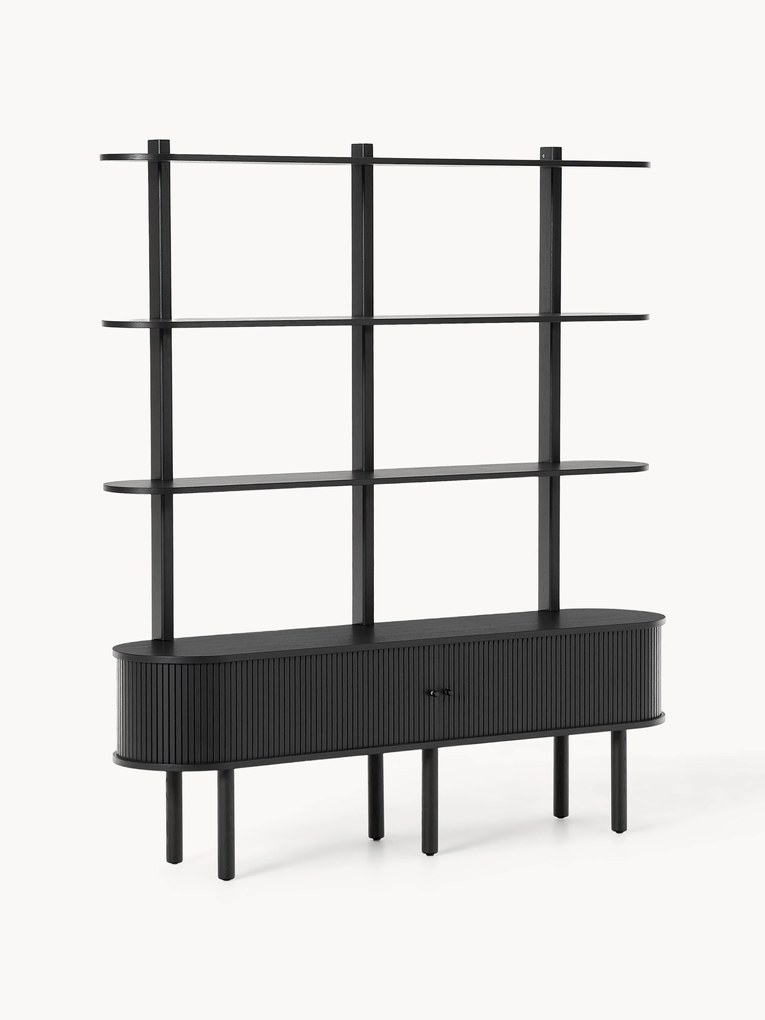 Regál's drážkovanou prednou stranou Calary