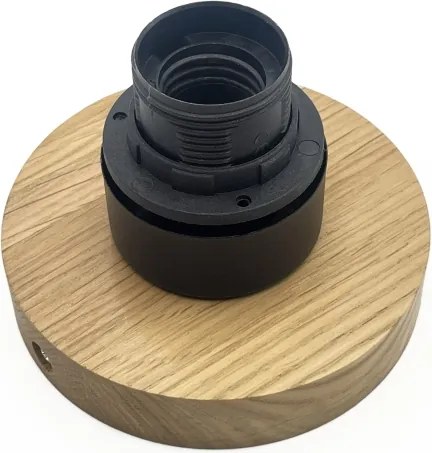 Stropné svietidlo MILOU WOOD 1xE27/15W/230V dub/dymová béžová pr. 29 cm