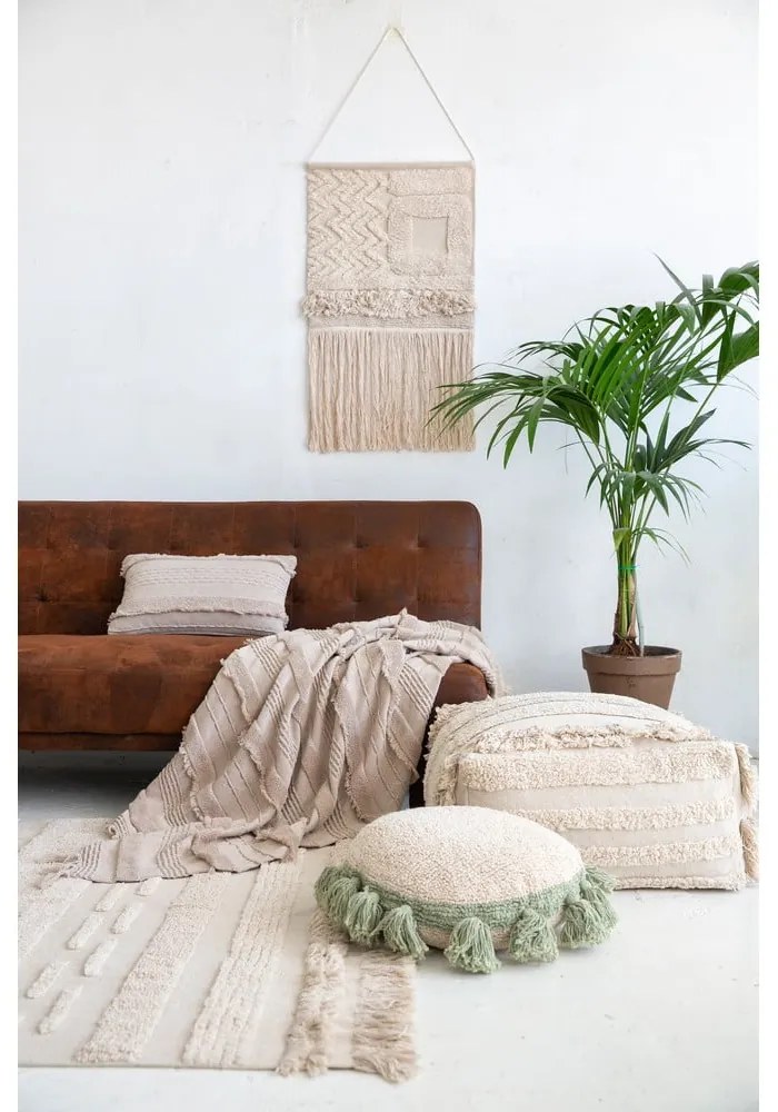 Svetlosivo-krémový prateľný ručne tkaný bavlnený koberec 170x240 cm Air Natural – Lorena Canals