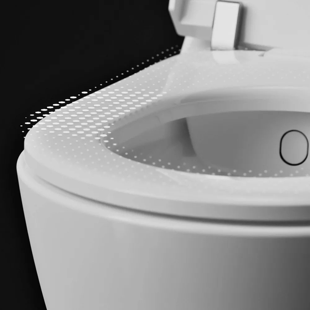 VILLEROY & BOCH ViClean-I 100 elektronický bidet s keramikou, s hlbokým splachovaním bez vnútorného okraja, 385 x 595 mm, biela alpská, s povrchom CeramicPlus, V0E200R1