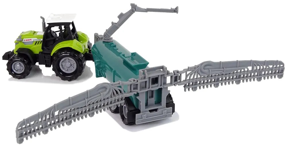 LEAN TOYS Zelený traktor postrekovač