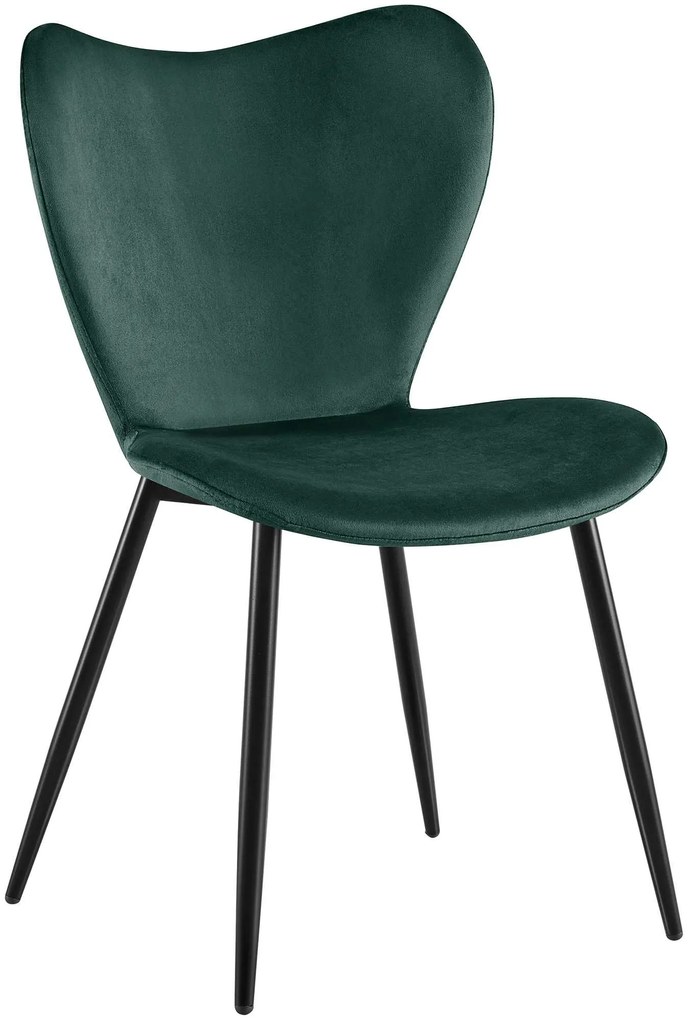 Jedálenská stolička Maika zamat - zelená