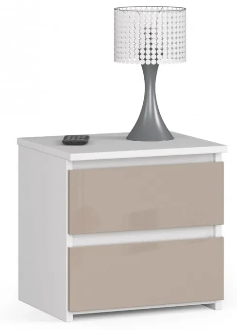 Nočný stolík CL2 2SZ CLP cappuccino, lesk