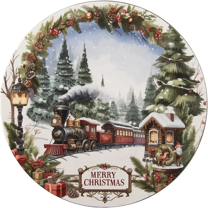 Vianočný servírovací tanier Merry Christmas - Ø 33*1 cm