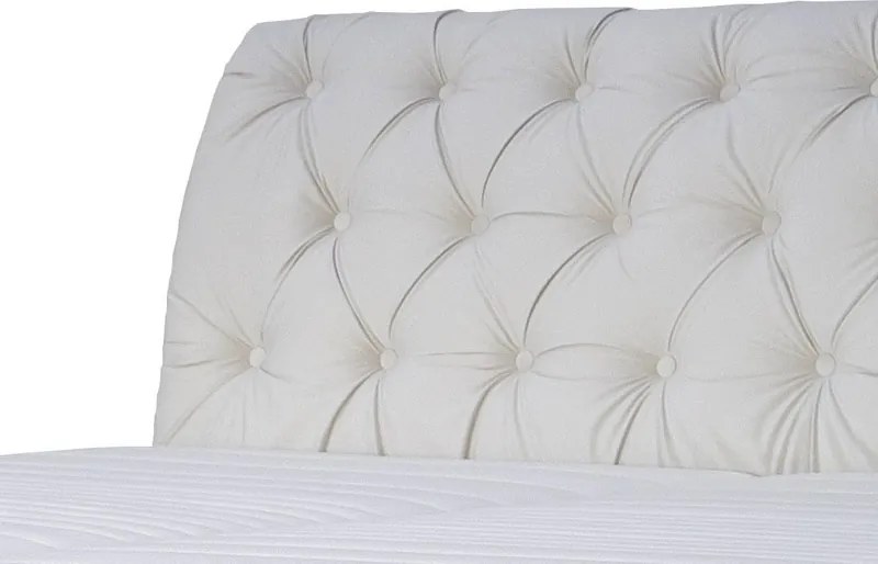 Posteľ boxspring Agnes 180x200 cm, krémová látka