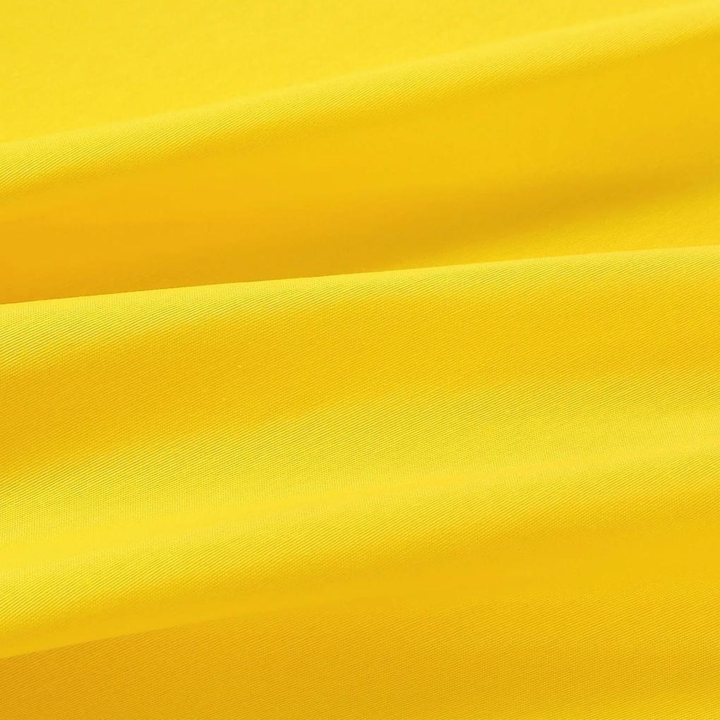 Goldea okrúhly obrus loneta - sýto žltý Ø 110 cm