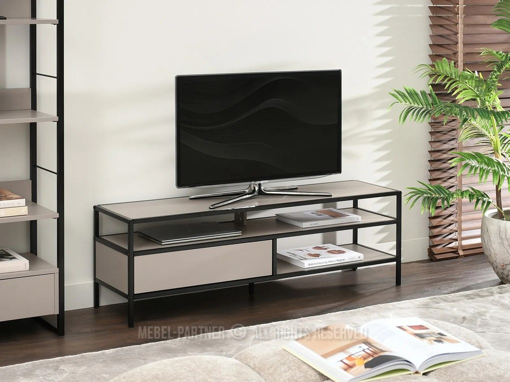 TV stolík/skrinka Subsidios (čierna). Akcia -40%. Vlastná spoľahlivá doprava až k Vám domov. 1137068