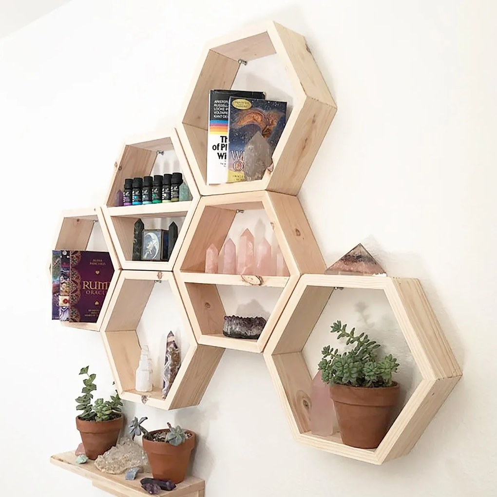 Nástenné poličky Raf plást svetlohnedé