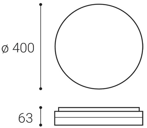 LED2 Vonkajšie stropné LED osvetlenie ROUND, 30W, 3000K/3500K/4000K, okrúhle, biele, IP54