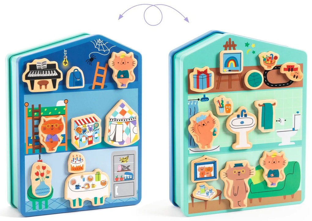 Plechový domček s magnetmi