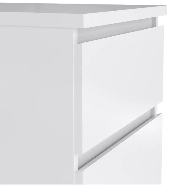 Komoda Simplicitous 233 lesklá biela