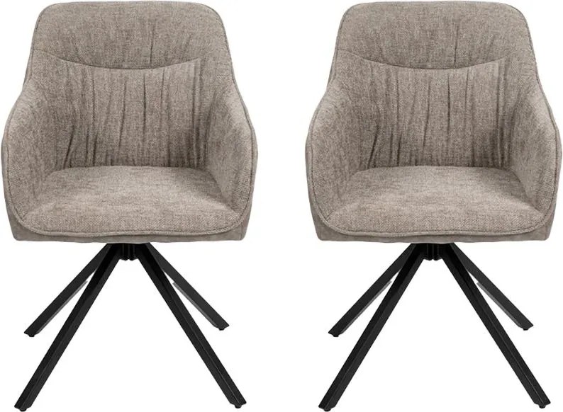 Set - 2 ks Jedálenská stolička AVENBERG LARO – otočná, šedá