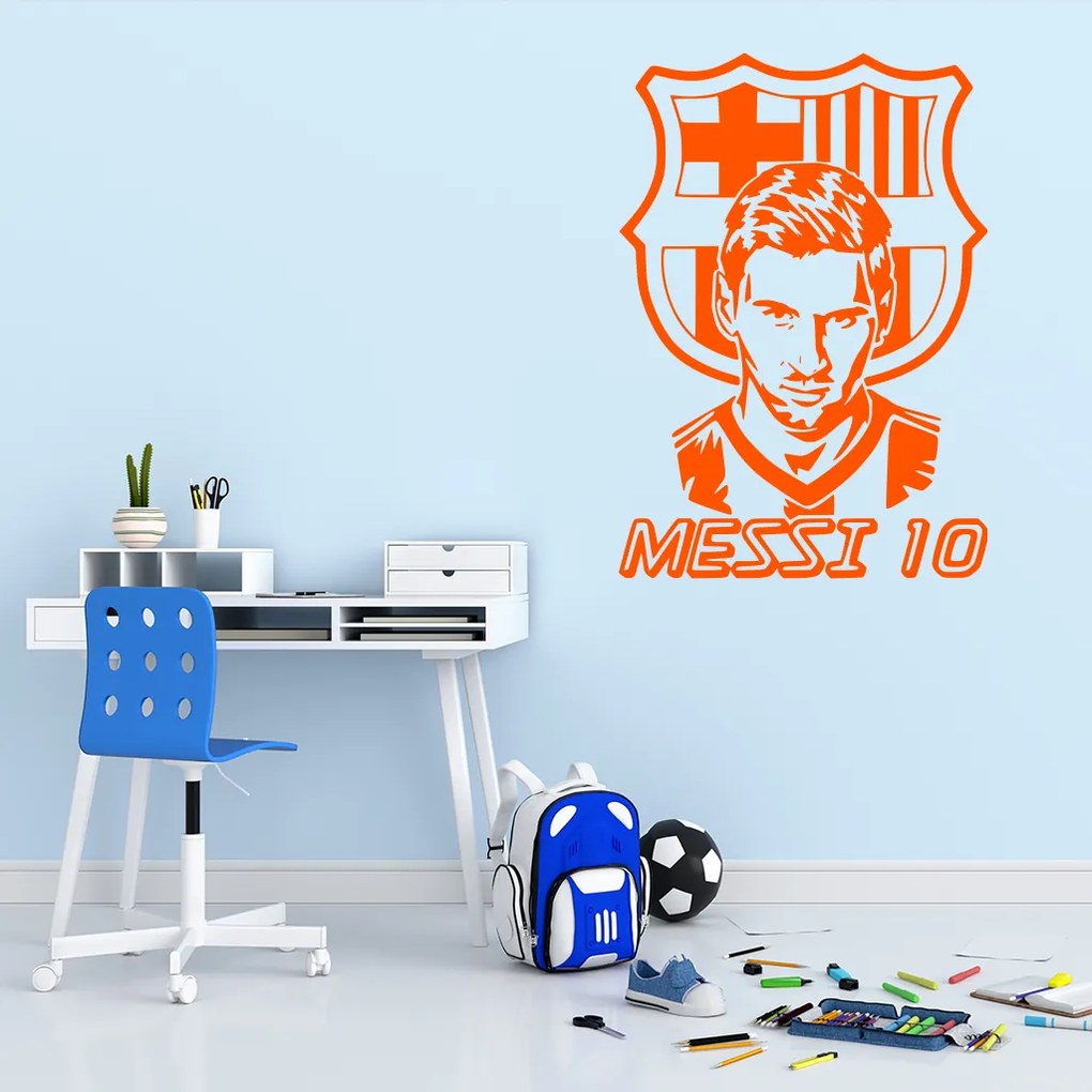 Veselá Stena Samolepka Lionel Messi 10 Farba: růžová, Veľkosť: 60 x 42 cm