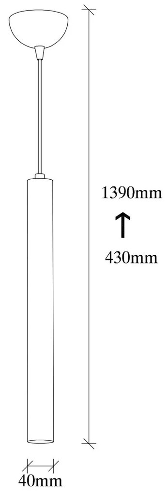 Závěsný lustr Tempo V zlatý