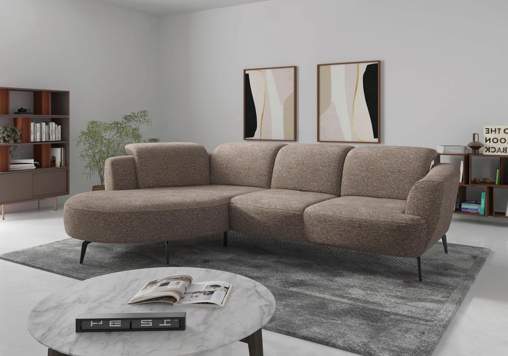 XXXLutz ROHOVÁ SEDAČKA, textil, cappuccino Sit & More - Sedačky - 000144018569