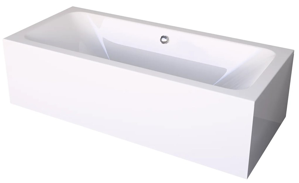 Gamma Standard, akrylátová vaňa 180x80x40 cm, biela lesklá, GMA-WAN-KS-18080