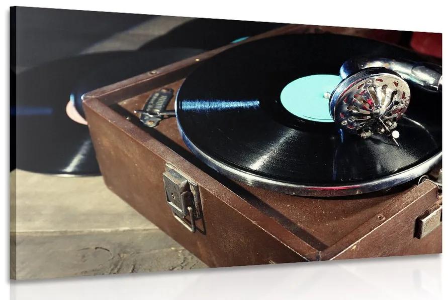 Obraz gramofón s vinylovou platňou Varianta: 60x40